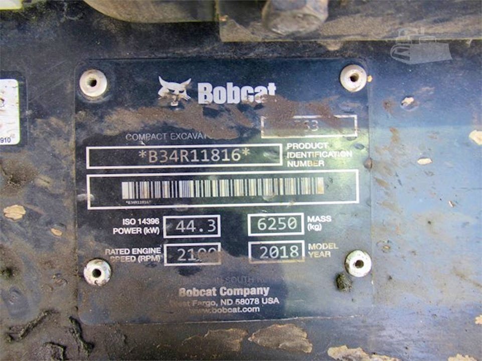 Bobcat E63 – 2018