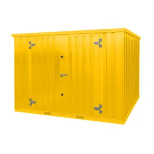 Conteneur démontable 10 pieds jaune – double porte latérale 3 m