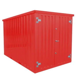 Conteneur démontable 10 pieds rouge – double porte latérale