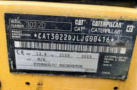 Équipement compact CAT 302.2D 2015 2,15t 1939h