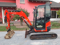 Mini-Pelle Kubota U27-4 – 2017 – 2,7T – Révisée, Cabine Chauffée, 3 Godets