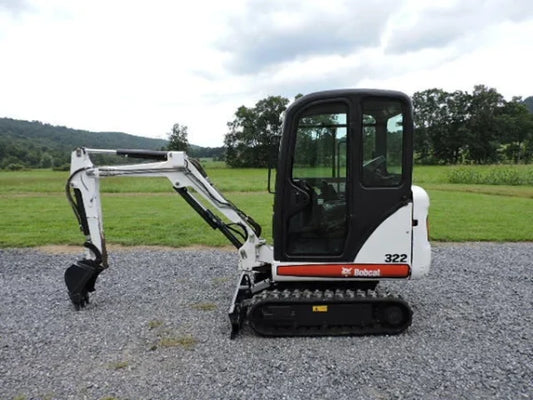 Mini-Pelle Bobcat 322G – 2005 – 1,6T – Cabine Chauffée, 3 Godets, Révisée