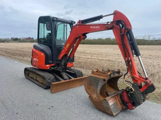 Mini-Pelle Kubota U27-4 – 2018 – 2,7T – Attache Rotative, Cabine Chauffée, 3 Godets
